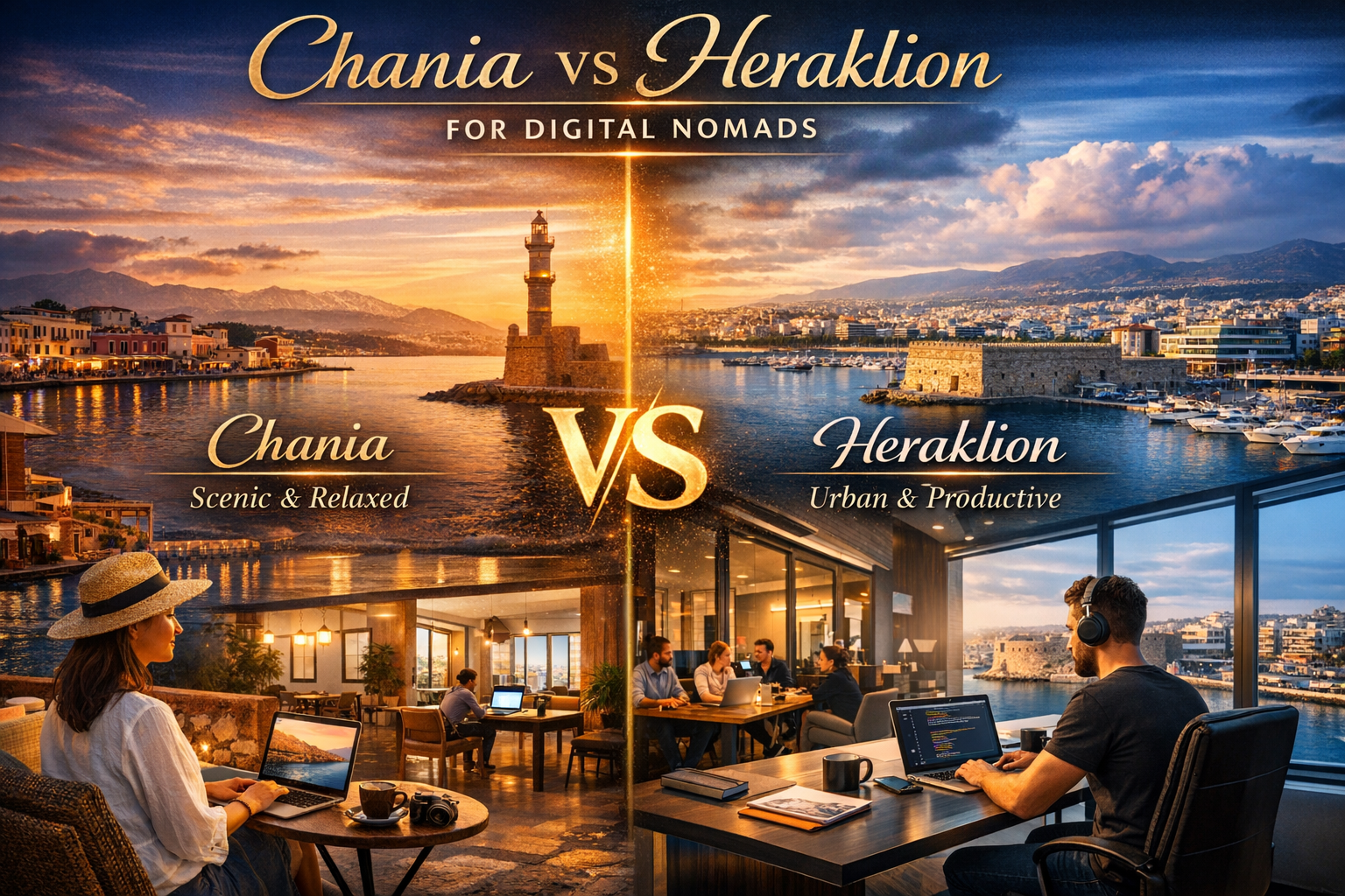 Chania vs Heraklion for Digital Nomads Chania vs Heraklion for Digital Nomads