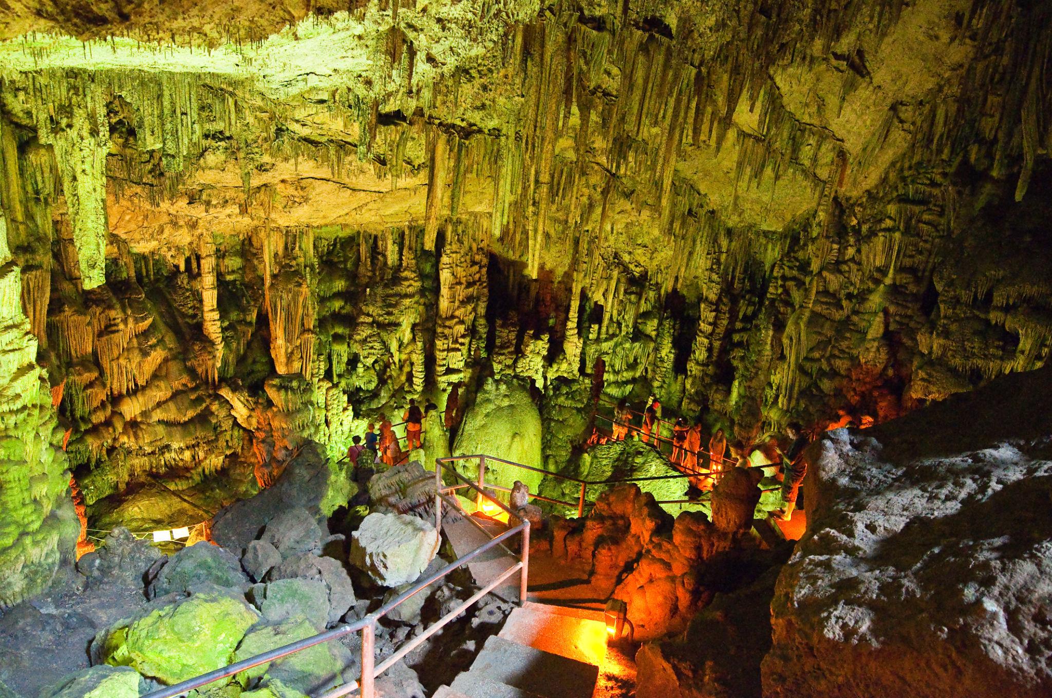 The stalactites in Psychro Cave (Cave of Zeus),Greece.