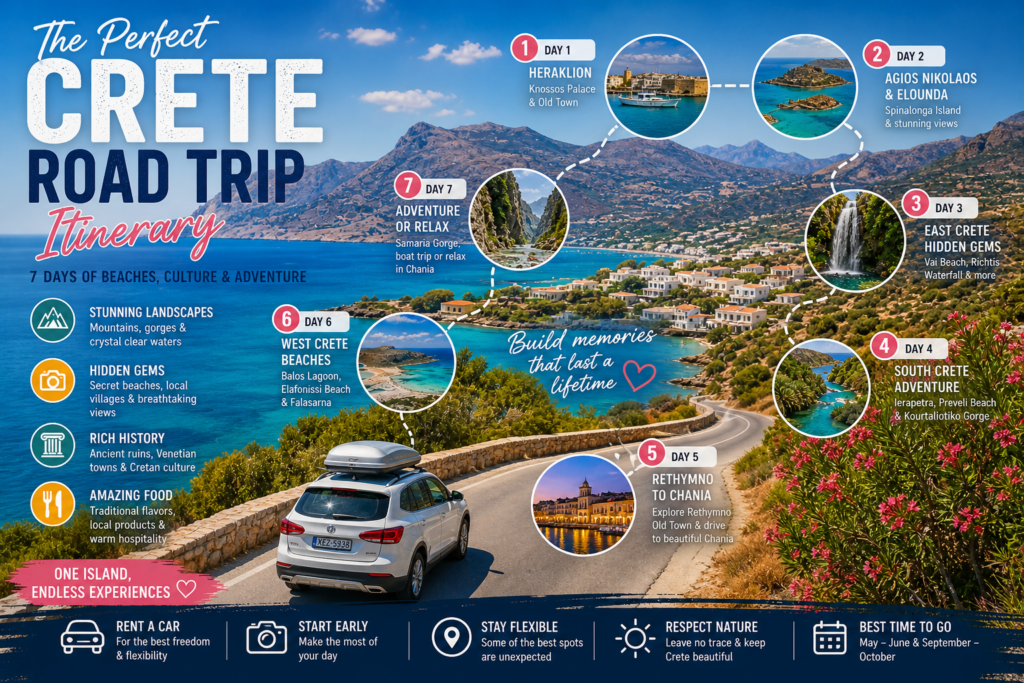 The Perfect Crete Road Trip Itinerary (2026 Guide) – 7 Days of Beaches ...